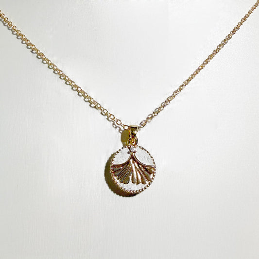 Compass Series - 銀杏金項鏈 Ginkgo Gold Necklace
