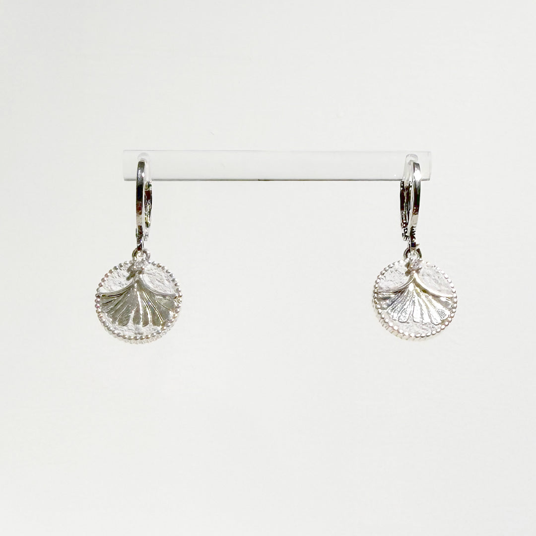 Compass Series - 銀杏銀耳環 Ginkgo Silver Earrings