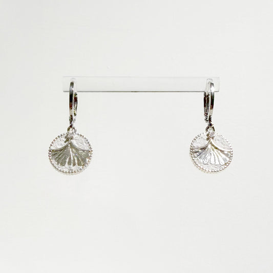 Compass Series - 銀杏銀耳環 Ginkgo Silver Earrings