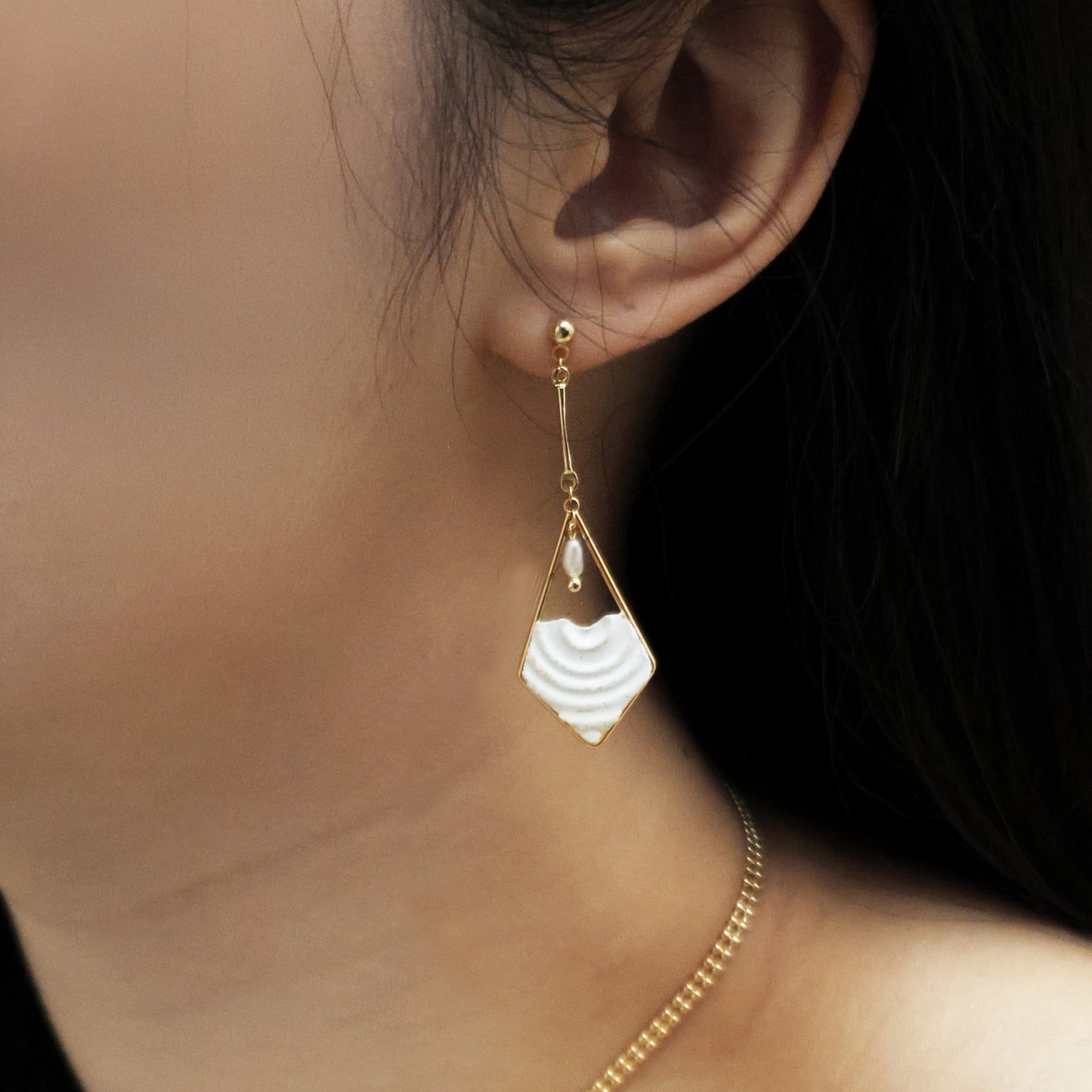 雞尾酒系列｜時光漣漪珍珠耳環 Cocktail Series｜Ripples of Time Pearl Earrings