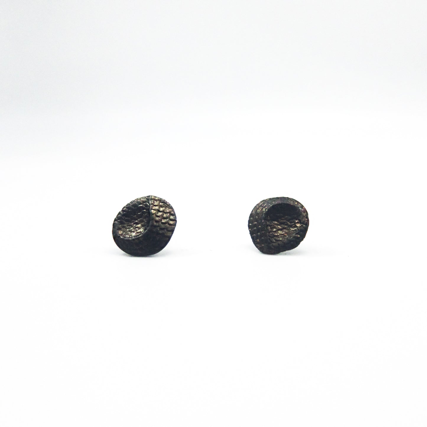 金屬系列｜復古金屬質感貼耳水泥耳環-石雅 Metal Series｜Vintage Metal- Stone Elegance Cement Earrings