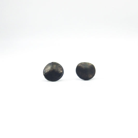 金屬系列｜復古金屬質感貼耳水泥耳環-復古影 Metal Series｜Vintage Metal- Vintage Shade Cement Earrings