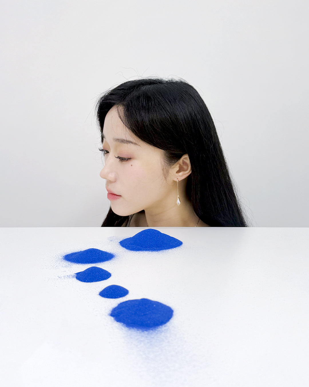 水晶系列｜白晝菱形水晶長金耳環   Crystal Series｜Day Diamond-Shaped Crystal Long Gold Earrings
